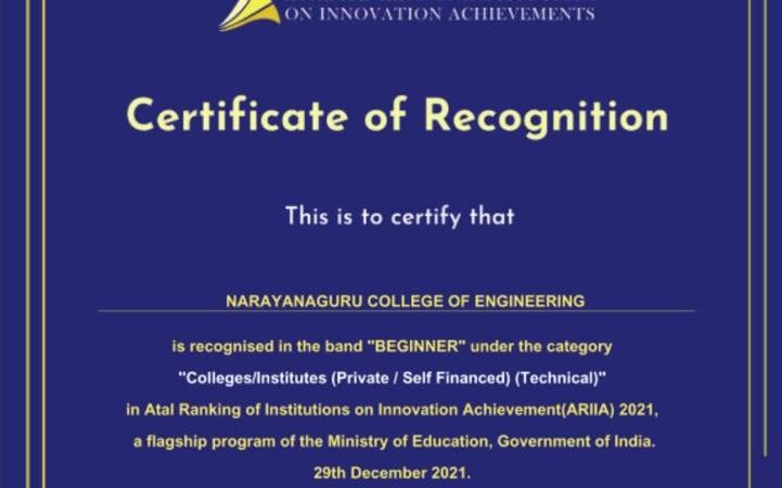 Atal Ranking of Institutions on Innovation Achievement 2021